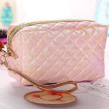 Bolsa de armazenamento de maquilhagem cor-de-rosa