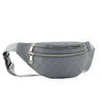 Bolsa de cintura acolchoada cinzento