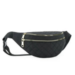 Bolsa de cintura acolchoada preto