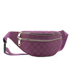 Bolsa de cintura acolchoada púrpura