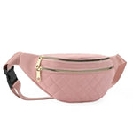 Bolsa de cintura acolchoada rosa