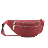Bolsa de cintura acolchoada vermelho