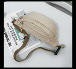 Bolsa de cintura bege valor por defeito título