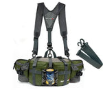 Bolsa de cintura de caminhada verde caqui
