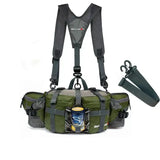 Bolsa de cintura de caminhada verde caqui