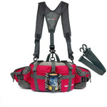 Bolsa de cintura de caminhada vermelho