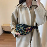 Bolsa de cintura com lantejoulas