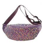 Bolsa de cintura com lantejoulas púrpura