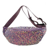 Bolsa de cintura com lantejoulas púrpura