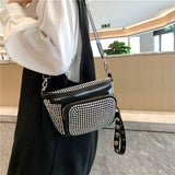 Bolsa de cintura com strass