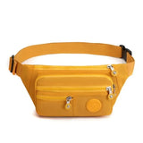 Bolsa de cintura com vários bolsos amarelo
