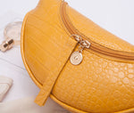 Bolsa de cintura de couro de crocodilo