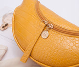 Bolsa de cintura de couro de crocodilo