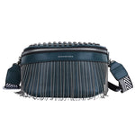 Bolsa de cintura de couro mulher azul escuro