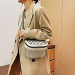 Bolsa de cintura de couro mulher