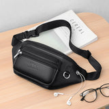Bolsa de cintura de couro para homem