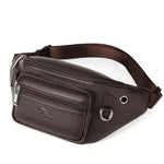 Bolsa de cintura de couro para homem