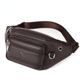 Bolsa de cintura de couro para homem