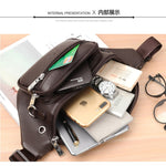 Bolsa de cintura de couro para homem
