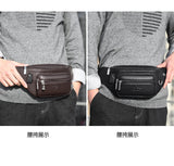 Bolsa de cintura de couro para homem