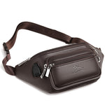 Bolsa de cintura de couro para homem