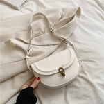 Bolsa de cintura de couro para mulher bege