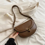 Bolsa de cintura de couro para mulher castanho escuro