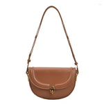 Bolsa de cintura de couro para mulher castanho