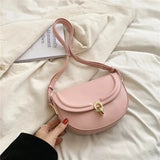 Bolsa de cintura de couro para mulher