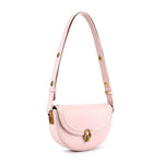 Bolsa de cintura de couro para mulher rosa