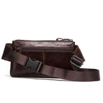 Bolsa de cintura de couro vintage masculina