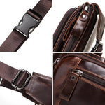 Bolsa de cintura de couro vintage masculina