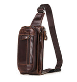 Bolsa de cintura de couro vintage masculina