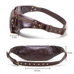 Bolsa de cintura em couro masculina