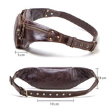 Bolsa de cintura em couro masculina
