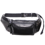 Bolsa de cintura em couro masculina