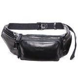 Bolsa de cintura em couro masculina