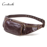 Bolsa de cintura em couro masculina