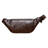 Bolsa de cintura em couro para homem castanho escuro