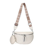 Bolsa de cintura em couro para mulher branco