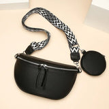 Bolsa de cintura em couro para mulher