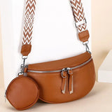 Bolsa de cintura em couro para mulher