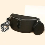 Bolsa de cintura em couro para mulher