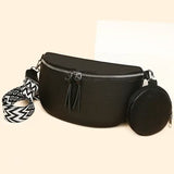 Bolsa de cintura em couro para mulher