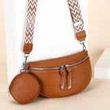 Bolsa de cintura em couro para mulher