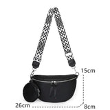 Bolsa de cintura em couro para mulher