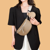 Bolsa de cintura em couro para mulher