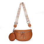 Bolsa de cintura em couro para mulher