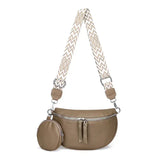 Bolsa de cintura em couro para mulher toupeira