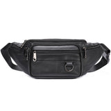 Bolsa de cintura em couro pu preto